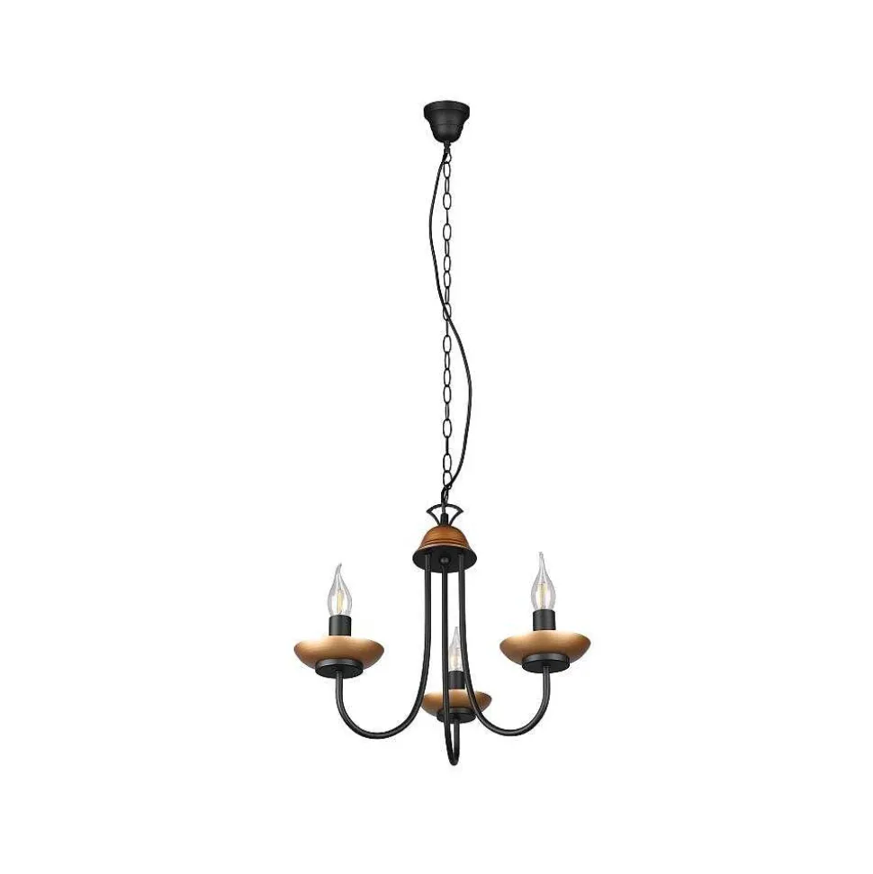 Lustre Trio Livia Noir, 3 Lumieres