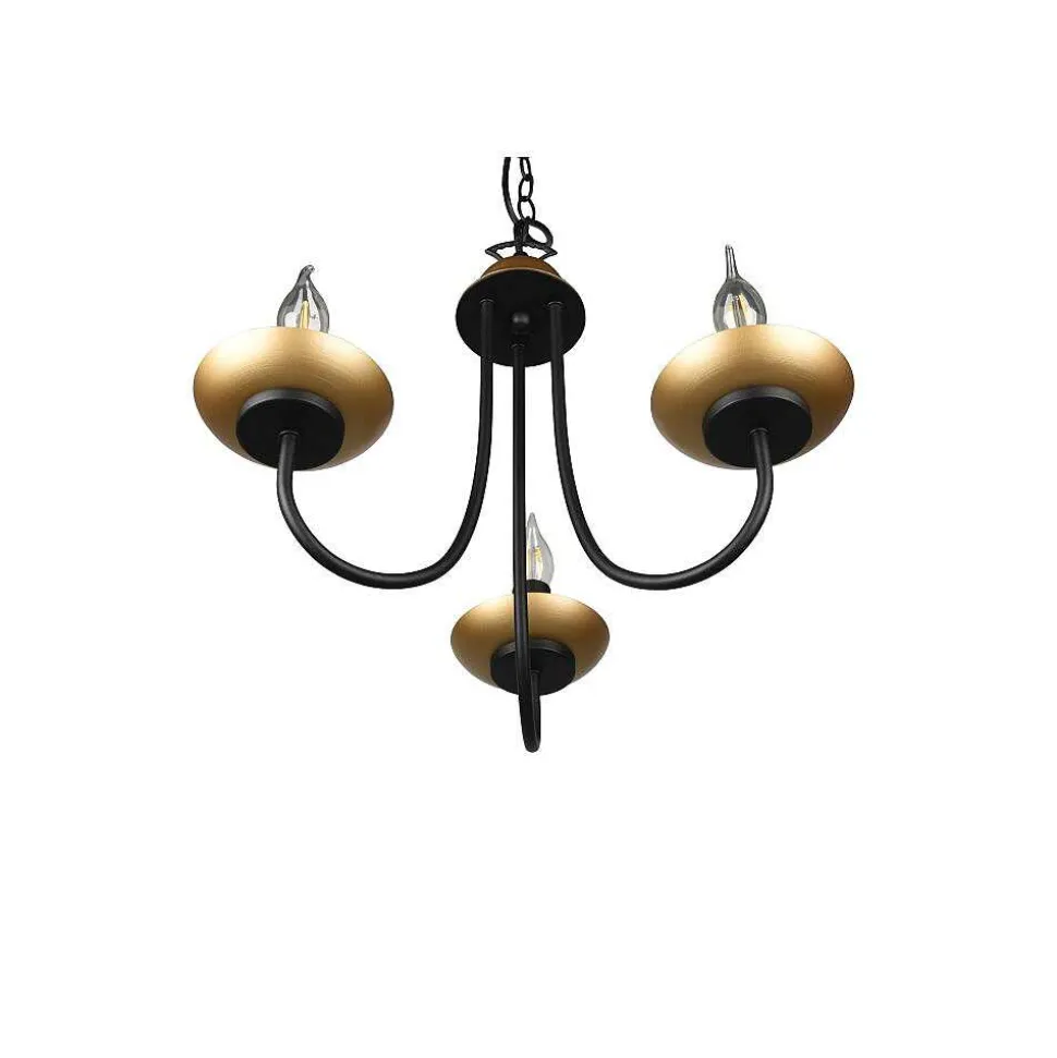 Lustre Trio Livia Noir, 3 Lumieres