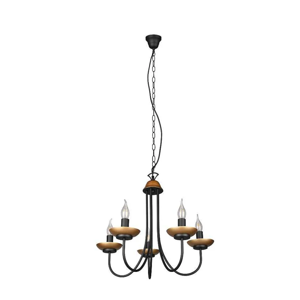 Lustre Trio Livia Noir, 5 Lumieres