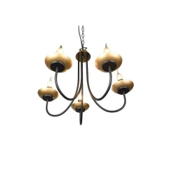 Lustre Trio Livia Noir, 5 Lumieres