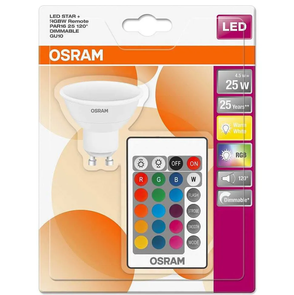 Osram Led Gu10 Rgbw 4,5 Watt 2700 Kelvin 250 Lumen