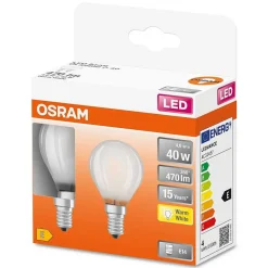 Osram Led Retrofit Lot De 2 E14 4 Watt 2700 Kelvin 470 Lumen
