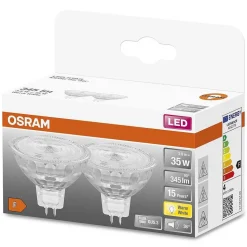 Osram Led Star Lot De 2 Led Gu5.3 3,8 Watt 2700 Kelvin 345 Lumen