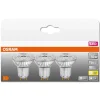 Osram Led Star Par16 Set De 3 Ampoules Gu10 4,3 Watt 2700 Kelvin 350 Lumen