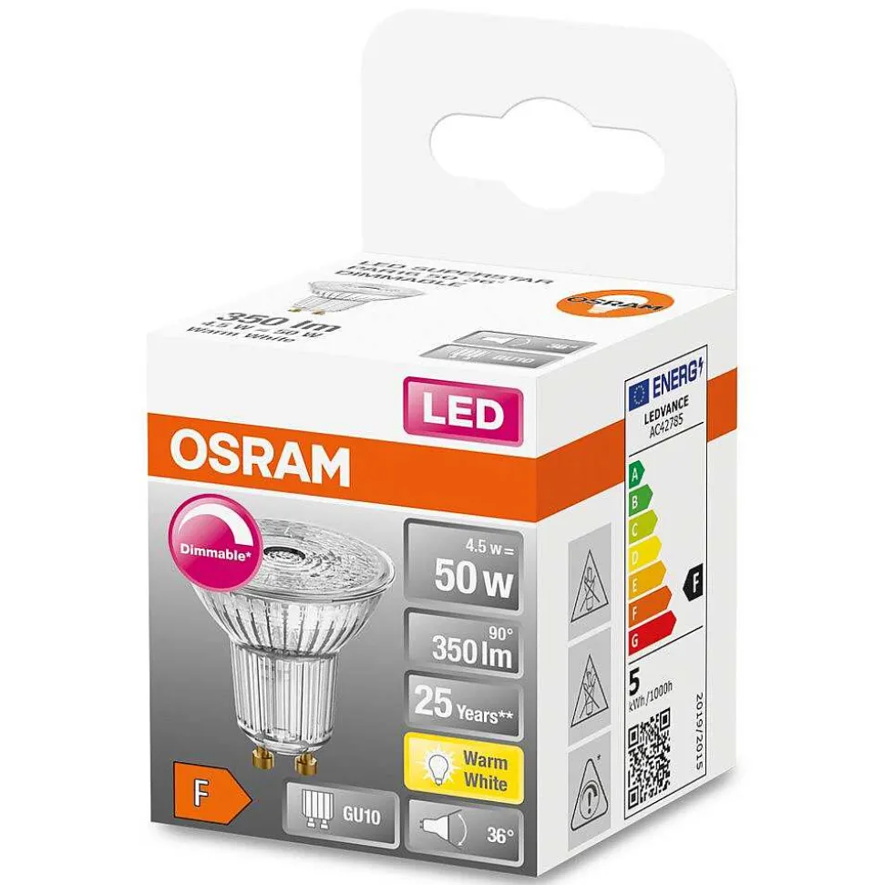 Osram Led Superstar Led Gu10 4,5 Watt 2700 Kelvin 350 Lumen