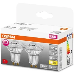 Osram Led Superstar Lot De 2 Led Gu10 3,4 Watt 2700 Kelvin 230 Lumen