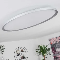 Panneau Led Kombito Argente, Blanc, 1 Lumiere, Telecommandes