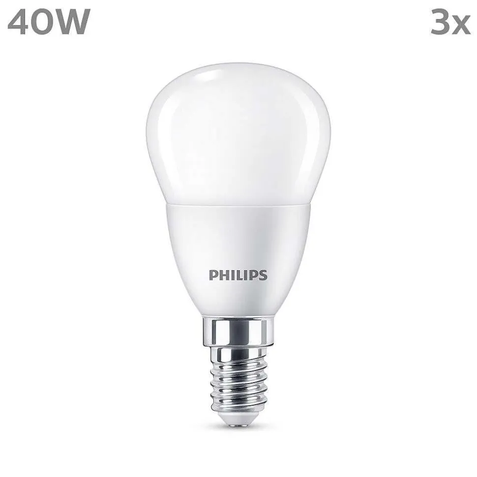 Philips Classic Lot De 3 Led E14 4,9 Watt 2700 Kelvin 470 Lumen