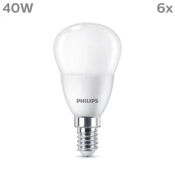 Philips Classic Lot De 6 Led E14 4,9 Watt 2700 Kelvin 470 Lumen