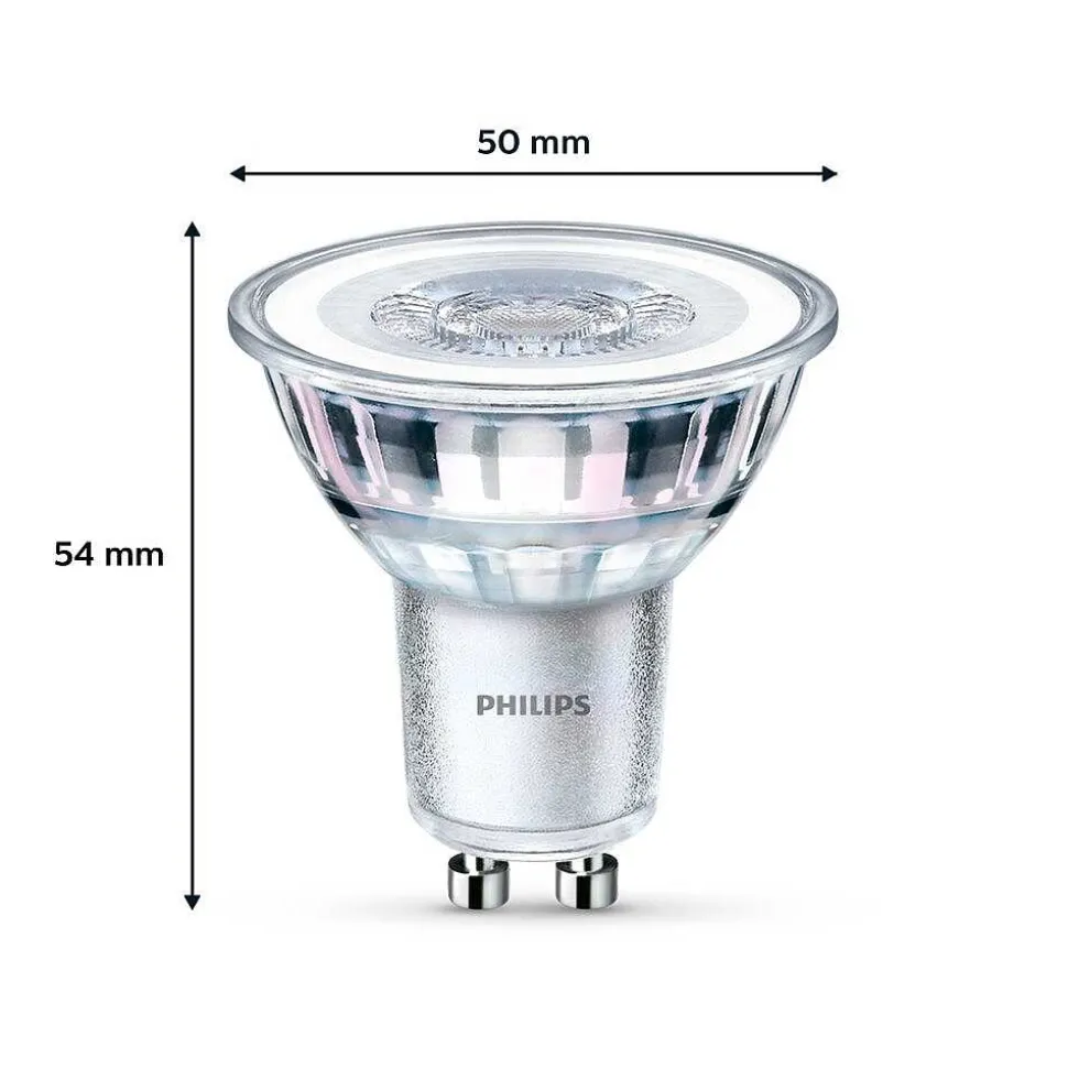 Philips Classic Lot De 3 Led Gu10 3,5 Watt 4000 Kelvin 275 Lumen
