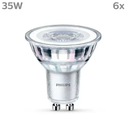Philips Classic Lot De 6 Led Gu10 3,5 Watt 4000 Kelvin 275 Lumen