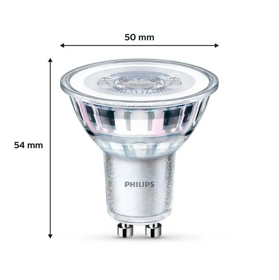 Philips Classic Set De 3 Led Gu10 4,6 Watt 4000 Kelvin 390 Lumen