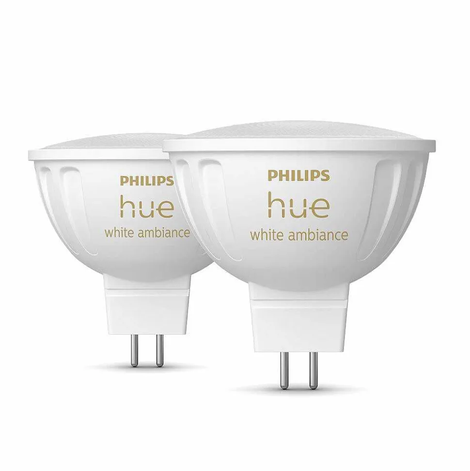 Philips Hue Lot De 2 Led Gu5.3 6,3 Watt 2000-6500 Kelvin 400 Lumen