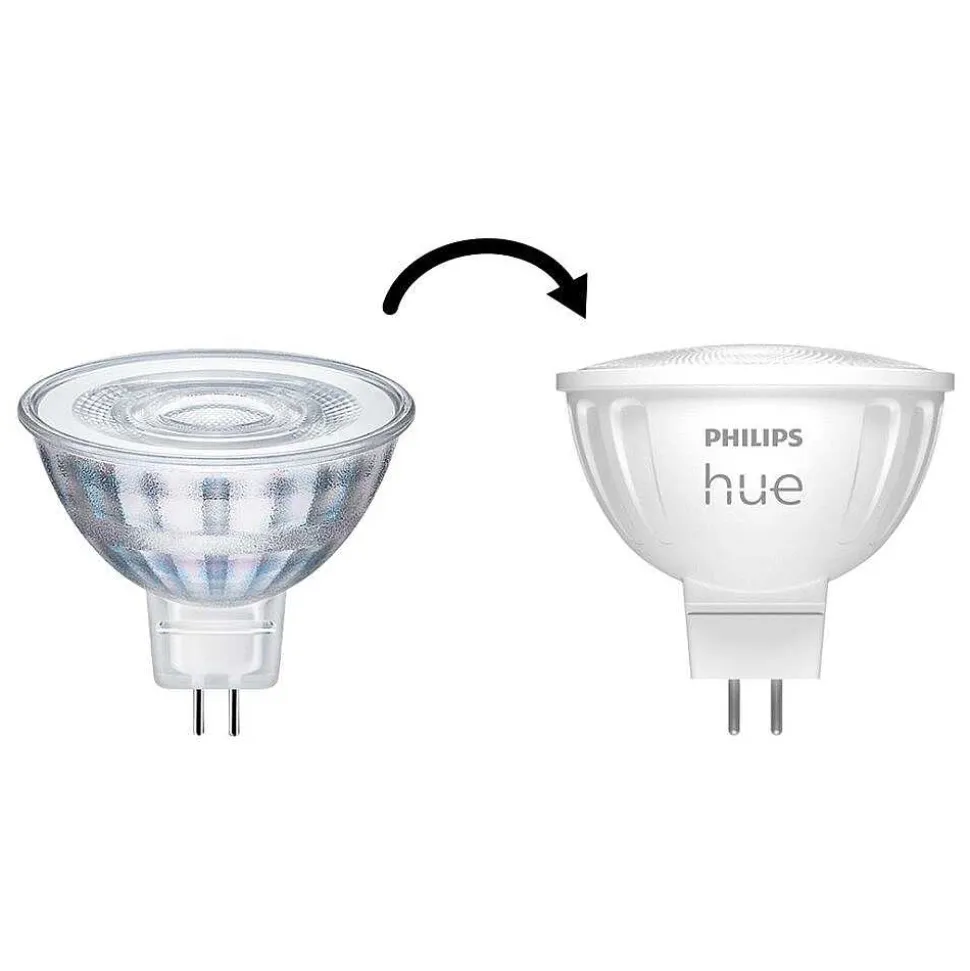 Philips Hue Lot De 2 Led Gu5.3 6,3 Watt 2000-6500 Kelvin 400 Lumen