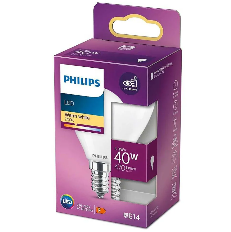 Philips Led E14 4,3 Watt 2700 Kelvin 470 Lumen