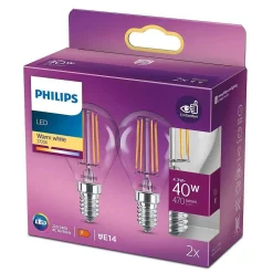 Philips 2X Led E14 4,3 Watt 2700 Kelvin 470 Lumen