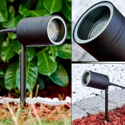 Pique De Terre Froslev Led Noir, 1 Lumiere