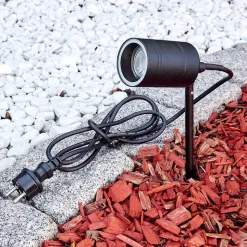 Pique De Terre Froslev Led Noir, 1 Lumiere