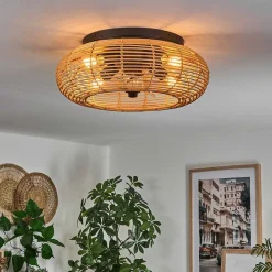 Plafonnier 50 Cm Mulstrand Noir, 4 Lumieres