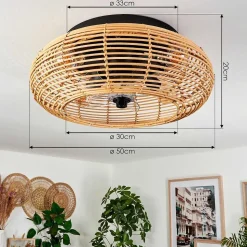 Plafonnier 50 Cm Mulstrand Noir, 4 Lumieres