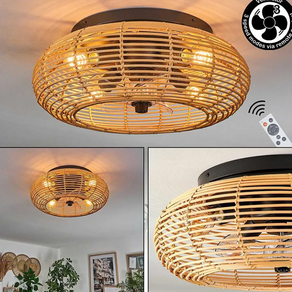 Plafonnier 50 Cm Mulstrand Noir, 4 Lumieres