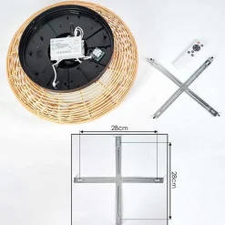 Plafonnier 50 Cm Mulstrand Noir, 4 Lumieres