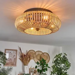 Plafonnier 50 Cm Mulstrand Noir, 4 Lumieres, Telecommandes