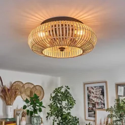 Plafonnier 50 Cm Mulstrand Noir, 4 Lumieres, Telecommandes