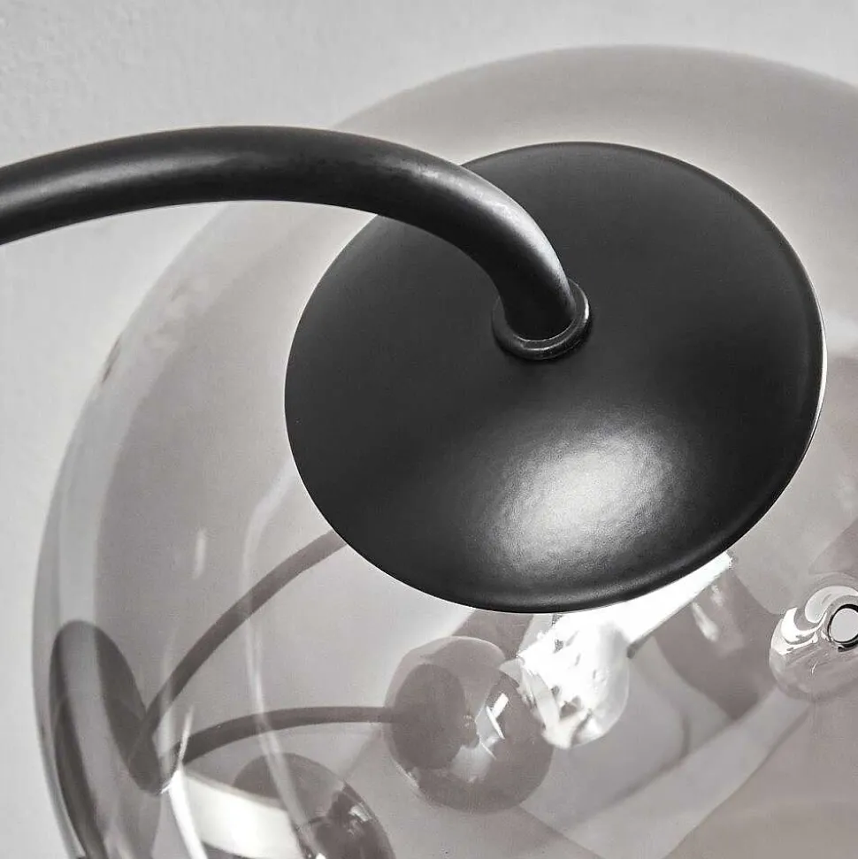 Plafonnier - Verre Chehalis Ambre, Fume, 6 Lumieres