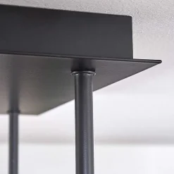 Plafonnier - Verre Chehalis Clair, Fume, 5 Lumieres