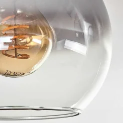 Plafonnier - Verre Koyoto Ecru, Noir, 3 Lumieres