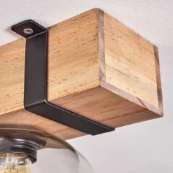 Plafonnier - Verre Montgomery Ecru, Noir, 2 Lumieres