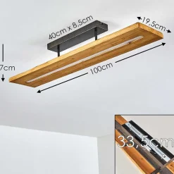 Plafonnier Adak Led Gris, 1 Lumiere