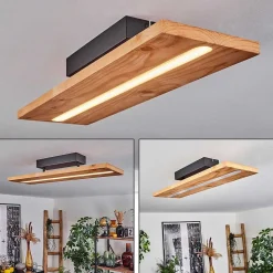 Plafonnier Adak Led Noir, 1 Lumiere