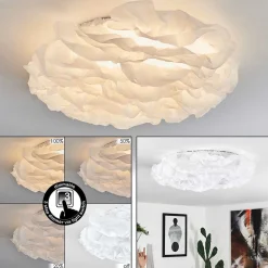 Plafonnier Adegoiva Led Blanc, 1 Lumiere