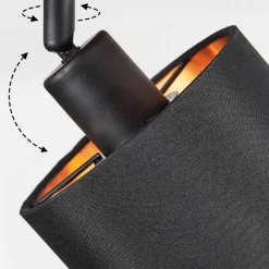 Plafonnier Alsen Bois Fonce, Noir, 4 Lumieres