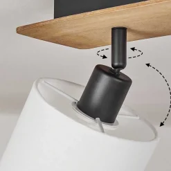 Plafonnier Alsen Bois Fonce, Noir, 2 Lumieres