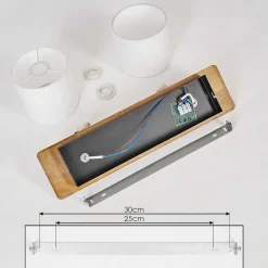 Plafonnier Alsen Bois Fonce, Noir, 2 Lumieres