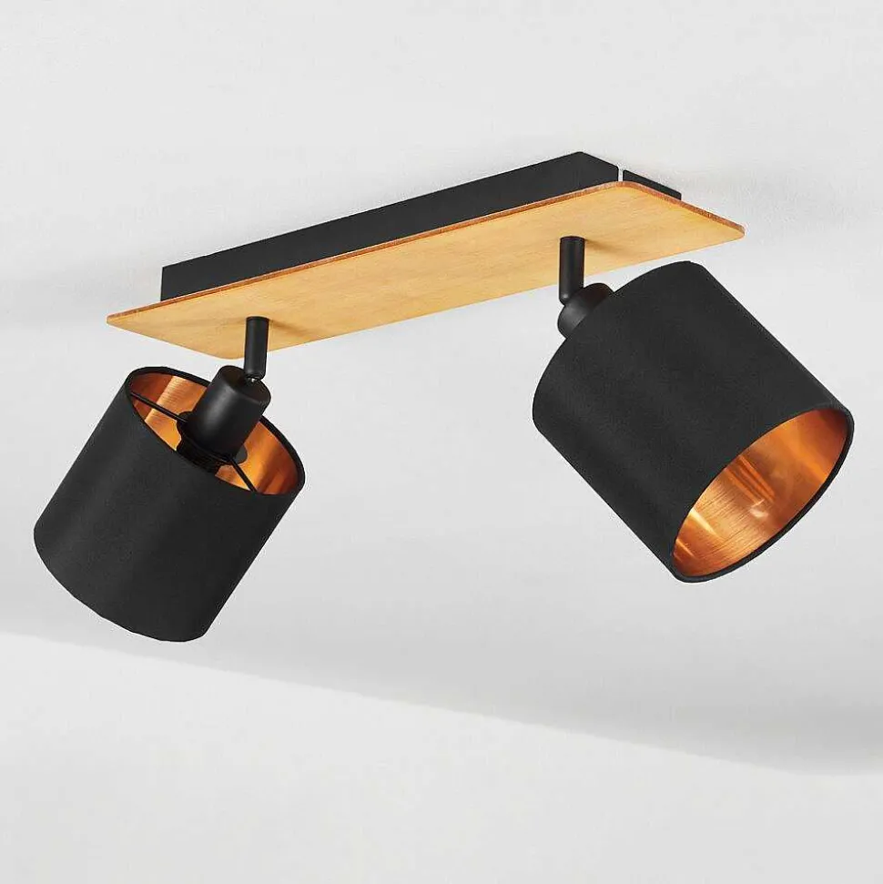 Plafonnier Alsen Brun, Noir, 2 Lumieres