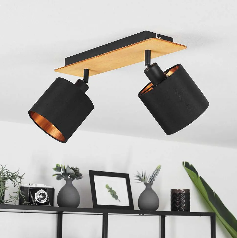 Plafonnier Alsen Brun, Noir, 2 Lumieres