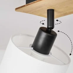 Plafonnier Alsen Ecru, Noir, 4 Lumieres