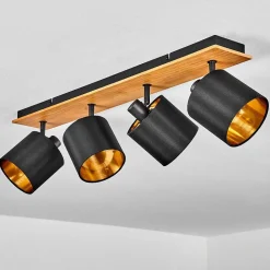 Plafonnier Alsen Ecru, Noir, 4 Lumieres