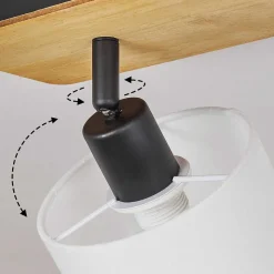 Plafonnier Alsen Ecru, Noir, 2 Lumieres