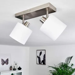 Plafonnier Alsen Nickel Mat, 2 Lumieres