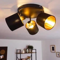 Plafonnier Alsen Noir, 3 Lumieres