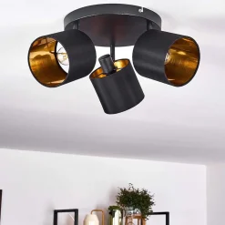 Plafonnier Alsen Noir, 3 Lumieres