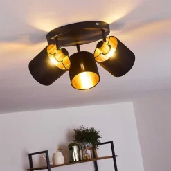 Plafonnier Alsen Noir, 3 Lumieres