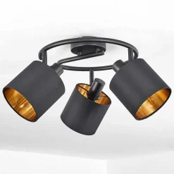 Plafonnier Alsen Noir, 3 Lumieres