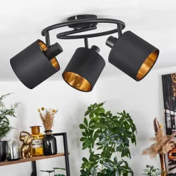 Plafonnier Alsen Noir, 3 Lumieres