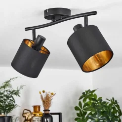 Plafonnier Alsen Noir, 2 Lumieres